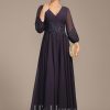 Mother of the Bride Dresses | A-line V-Neck Ankle-Length Lace Chiffon Mother of the Bride Dress With Sequins As Picture – Womens