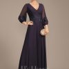 Mother of the Bride Dresses | A-line V-Neck Ankle-Length Lace Chiffon Mother of the Bride Dress With Sequins As Picture – Womens