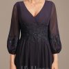 Mother of the Bride Dresses | A-line V-Neck Ankle-Length Lace Chiffon Mother of the Bride Dress With Sequins As Picture – Womens