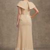 Mother of the Bride Dresses | A-line V-Neck Asymmetrical Chiffon Mother of the Bride Dress With Sequins Beading Champagne – Womens