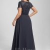 Mother of the Bride Dresses | A-line V-Neck Floor-Length Chiffon Lace Mother of the Bride Dress With Cascading Ruffles Sequins Beading As Picture – Womens