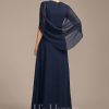 Mother of the Bride Dresses | A-line V-Neck Floor-Length Chiffon Mother of the Bride Dress With Pleated As Picture – Womens