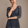 Mother of the Bride Dresses | A-line V-Neck Floor-Length Lace Chiffon Mother of the Bride Dress With Sequins As Picture – Womens