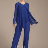 Mother of the Bride Dresses | Jumpsuit/Pantsuit Separates Scoop Floor-Length Chiffon Mother of the Bride Dress As Picture – Womens