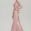 Mother of the Bride Dresses | Jumpsuit/Pantsuit Square Floor-Length Lace Chiffon Mother of the Bride Dress Dusty Rose – Womens