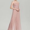 Mother of the Bride Dresses | Jumpsuit/Pantsuit Square Floor-Length Lace Chiffon Mother of the Bride Dress Dusty Rose – Womens