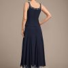 Mother of the Bride Dresses | Separates A-line Scoop Tea-Length Chiffon Mother of the Bride Dress With Sequins Beading As Picture – Womens