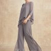 Mother of the Bride Dresses | Separates Jumpsuit/Pantsuit Scoop Floor-Length Chiffon Mother of the Bride Dress With Beading As Picture – Womens