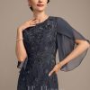 Mother of the Bride Dresses | Sheath/Column Scoop Tea-Length Lace Chiffon Mother of the Bride Dress As Picture – Womens