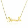 Name Necklaces | Custom Butterfly Beautiful Casual Fashionable Name Necklace 14K Gold Plating – Womens