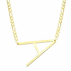 Name Necklaces | Letter Beautiful Casual Fashionable Name Necklace 14K Gold Plating – Womens