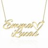 Personalized Jewelry | Attractive Beautiful Fashionable Name Necklace With Heart Gold – Womens