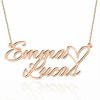 Personalized Jewelry | Attractive Beautiful Fashionable Name Necklace With Heart Gold – Womens