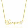 Personalized Jewelry | Birthstone Name Necklace Rose Gold – Womens