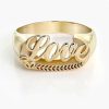 Personalized Jewelry | Carrie Dainty Name Rings Gold – Womens