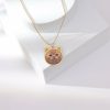 Personalized Jewelry | Circle Beautiful Casual Fashionable Photo Necklace Gold – Womens