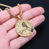 Personalized Jewelry | Circle Classic Engraved Necklace Gold – Womens