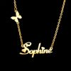 Personalized Jewelry | Custom 18k Gold Plated Butterfly Name Necklace Christmas Gifts Gold – Womens