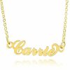 Personalized Jewelry | Custom 18k Gold Plated Letter Name Necklace Birthday Gifts Gold – Womens