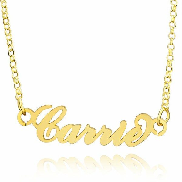 Personalized Jewelry | Custom 18k Gold Plated Letter Name Necklace Birthday Gifts Gold – Womens