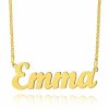 Personalized Jewelry | Custom 18k Gold Plated Letter Name Necklace Birthday Gifts Gold – Womens