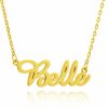 Personalized Jewelry | Custom 18k Gold Plated Letter Name Necklace Birthday Gifts Gold – Womens