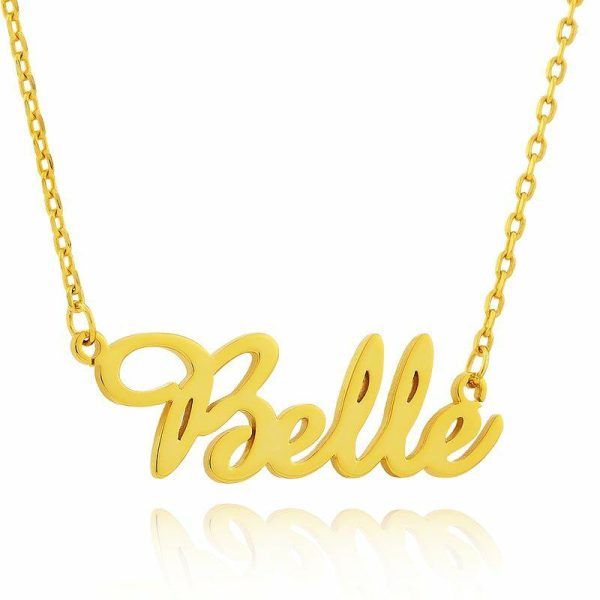 Personalized Jewelry | Custom 18k Gold Plated Letter Name Necklace Birthday Gifts Gold – Womens