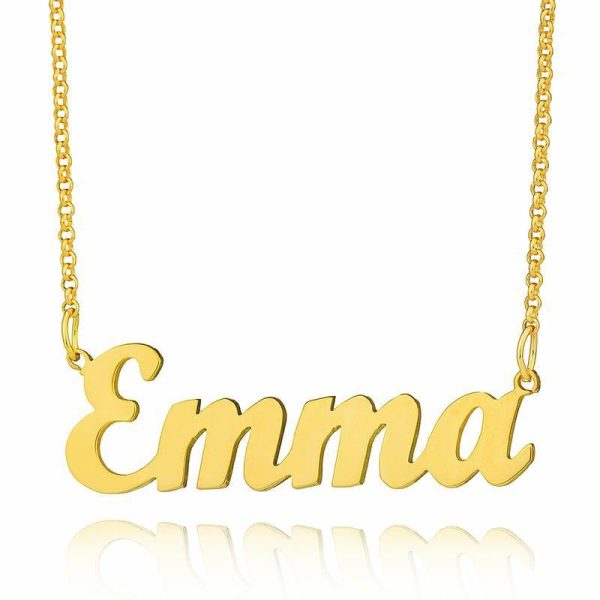 Personalized Jewelry | Custom 18k Gold Plated Letter Name Necklace Birthday Gifts Gold – Womens