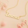 Personalized Jewelry | Custom 18k Gold Plated Letter Name Necklace Birthday Gifts Gold – Womens