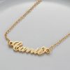 Personalized Jewelry | Custom 18k Gold Plated Letter Name Necklace Birthday Gifts Gold – Womens