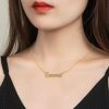 Personalized Jewelry | Custom 18k Gold Plated Letter Name Necklace Birthday Gifts Gold – Womens