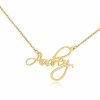 Personalized Jewelry | Custom 18k Gold Plated Letter Name Necklace Gold – Womens