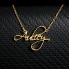 Personalized Jewelry | Custom 18k Gold Plated Letter Name Necklace Gold – Womens