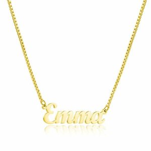 Personalized Jewelry | Custom Letter Name Necklace Birthday Gifts Gold – Womens