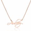 Personalized Jewelry | Custom Letter Name Necklace Rose Gold – Womens