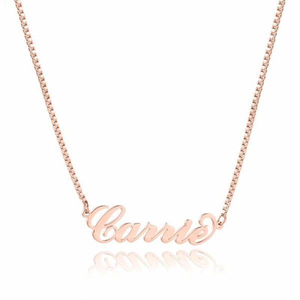 Personalized Jewelry | Custom Letter Name Necklace Rose Gold – Womens