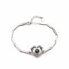 Personalized Jewelry | Dolphin Heart Name Bracelets Silver – Womens