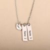 Personalized Jewelry | Family Heart Classic Engraved Necklace Birthday Gifts  – Womens