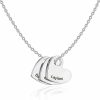 Personalized Jewelry | Family Heart Engraved Necklace Gold – Womens