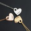 Personalized Jewelry | Family Heart Engraved Necklace Gold – Womens