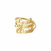 Personalized Jewelry | Family Letter Dainty Name Rings Gold – Womens