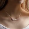 Personalized Jewelry | Heart Letter Name Necklace Silver – Womens