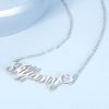 Personalized Jewelry | Heart Letter Name Necklace Silver – Womens