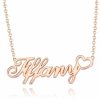 Personalized Jewelry | Heart Letter Name Necklace Silver – Womens