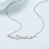 Personalized Jewelry | Letter Attractive Beautiful Classic Elegant Name Necklace With Wings Silver – Womens