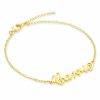 Personalized Jewelry | Letter Name Bracelets Gold – Womens