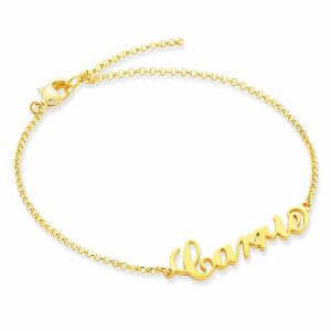 Personalized Jewelry | Letter Name Bracelets Gold – Womens