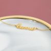 Personalized Jewelry | Letter Name Bracelets Gold – Womens