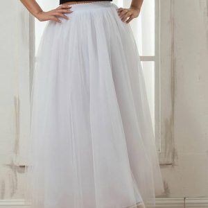 Petticoats | A-Line Slip Ankle-Length 5 Tiers Petticoats White – Womens