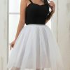 Petticoats | A-Line Slip Knee-Length 5 Tiers Petticoats White – Womens